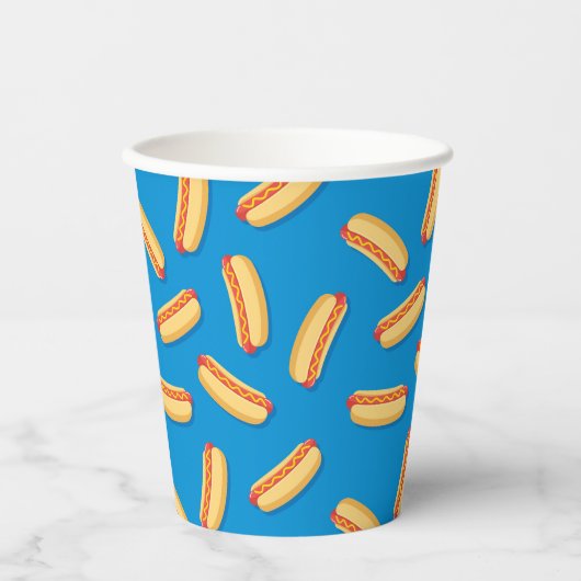 ファストフードHOT DOGSのパターン 紙コップ (正面)