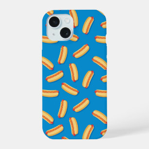 ファストフードHOT DOGSのパターン iPhone 15ケース