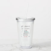 ファストブルーレースカー2台で育つ2回目の誕生日 アクリルタンブラー (裏面)