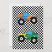 ファストモンスタートラックレース2回目の誕生日 招待状 (裏面)