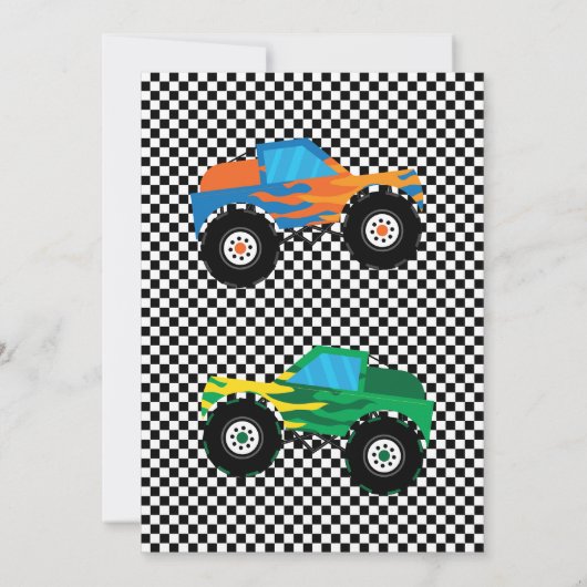 ファストモンスタートラックレース2回目の誕生日 招待状 (裏面)