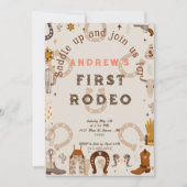 ファストロデオ(First Rodeo)馬蹄鉄柄カントリー 招待状 (正面)