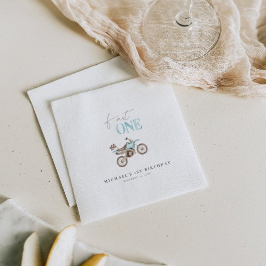 ファストワンカワイトリートバイク誕生日紙ナプキン スタンダードカクテルナプキン