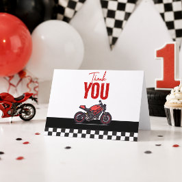ファストワンレーシングカーボーイ1歳の誕生日パーティー サンキューカード