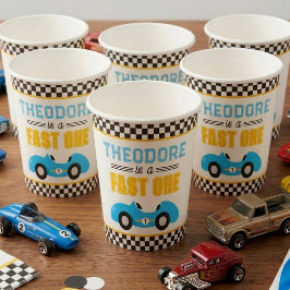 ファストワンレーシングカー 1歳の誕生日パーティー 紙コップ