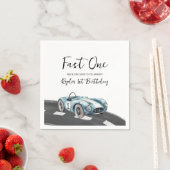 ファストワン レーシングカー 1歳の誕生日 スタンダードカクテルナプキン (インサイチュ)