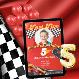 ファスト・ファイブ、ピクチャーレーシング5歳の誕生日 招待状