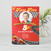 ファスト・ファイブ、ピクチャーレーシング5歳の誕生日 招待状 (スタンド正面)