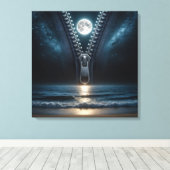 ファスナーが月光を解く キャンバスプリント (インサイチュ (ウッドフロア))