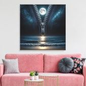 ファスナーが月光を解く キャンバスプリント (インサイチュ (リビング))