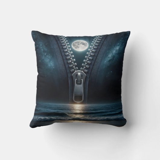 ファスナーが月光を解く クッション (裏面)