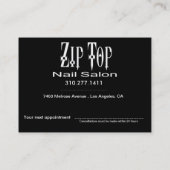 ファスナーを締めて下さい名刺のテンプレート(サロン)の上のそれの 予約カード (裏面)