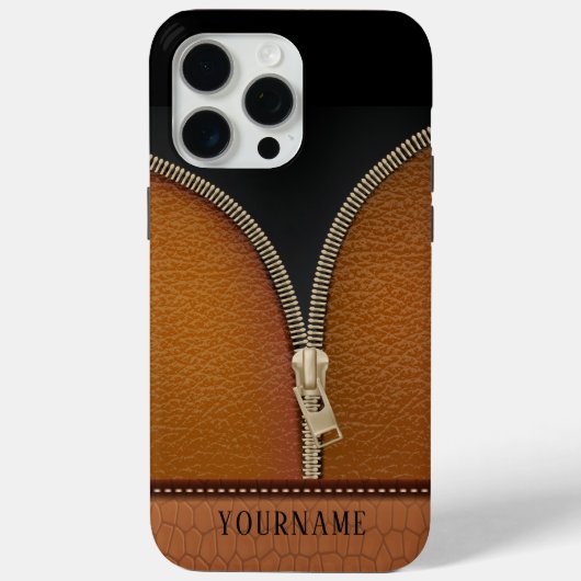 ファスナー付きフェイクレザー Case-Mate iPhoneケース (裏面)