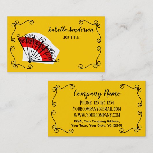 ファスペインのンコーナー名名名名刺 名刺 (正面/裏面)