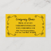 ファスペインのンコーナー名名名名刺 名刺 (裏面)