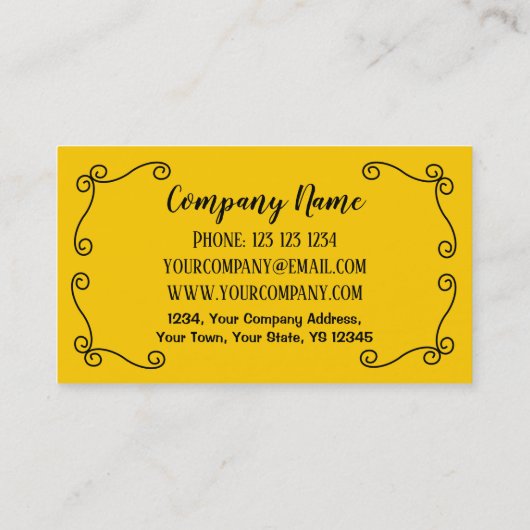 ファスペインのンコーナー名名名名刺 名刺 (裏面)