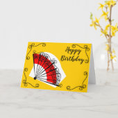 ファスペインのンコーナー誕生日風景 カード (黄色い花)