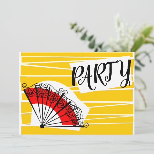 ファスペインのンパーティの招待状水平 招待状 (スタンド正面)