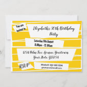 ファスペインのン招待状水平 招待状 (裏面)