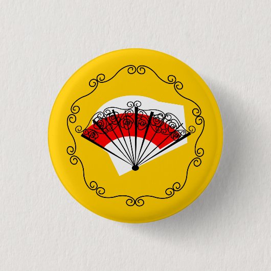 ファスペインのン縁どボタンの回り 缶バッジ (正面)