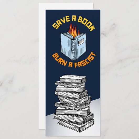 ファス救シストのブックマークに本を燃やす セーブザデート (正面/裏面)