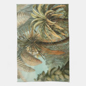 ファズパームツリーアンティークボタニカルファンドアート キッチンタオル (縦)