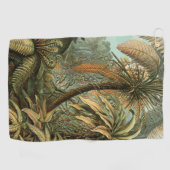 ファズパームツリーアンティークボタニカルファンドアート ゴルフタオル (横)