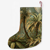 ファズパームツリーアンティークボタニカルファンドアート スモールクリスマスストッキング (裏面)