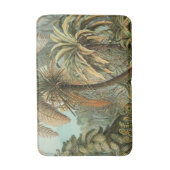 ファズパームツリーアンティークボタニカルファンドアート バスマット (正面縦)