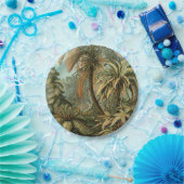 ファズパームツリーアンティークボタニカルファンドアート ペーパープレート (パーティー)