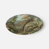 ファズパームツリーアンティークボタニカルファンドアート ペーパープレート (アングル)