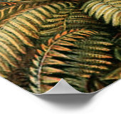 ファズパームツリーアンティークボタニカルファンドアート ポスター (角)