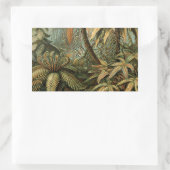 ファズパームツリーアンティークボタニカルファンドアート 長方形シール (バッグ)