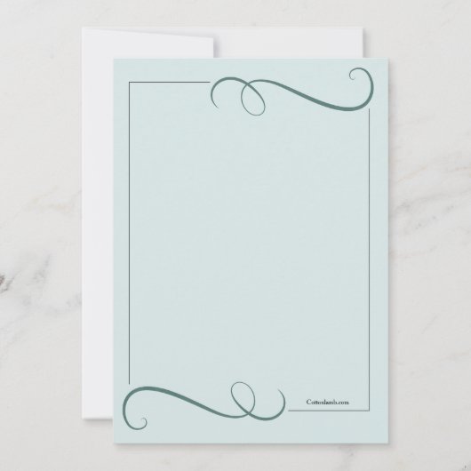 ファズベビーシャワー招待状 招待状 (裏面)