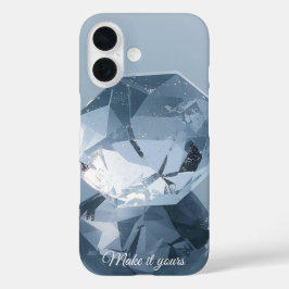 ファセットジェムパーソナライズされたカバー – 愛する人を追加 iPhone 16ケース