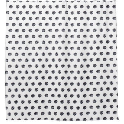 ファセットダイエレガントアモンド宝石イメージパターン シャワーカーテン (正面)