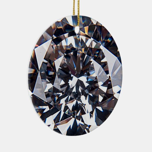 ファセットダイエレガントアモンド宝石イメージ セラミックオーナメント (右)