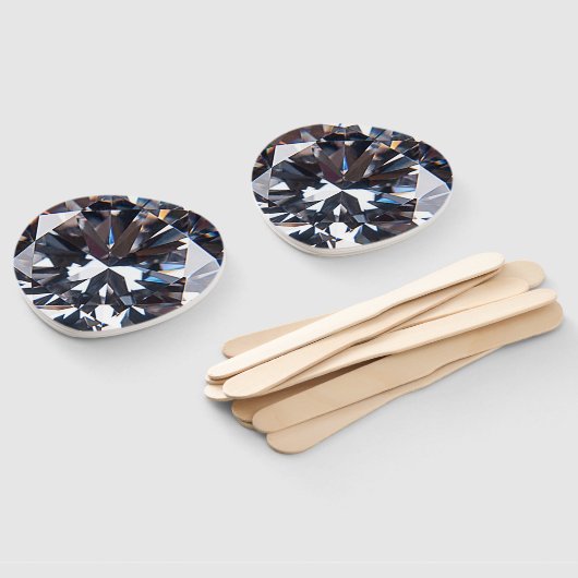 ファセットダイエレガントアモンド宝石イメージ ハンドファン (組立なし)