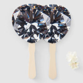 ファセットダイエレガントアモンド宝石イメージ ハンドファン (正面&裏面)