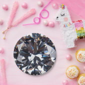 ファセットダイエレガントアモンド宝石イメージ ペーパープレート (パーティー)