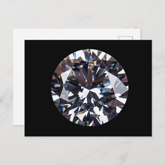 ファセットダイエレガントアモンド宝石イメージ ポストカード (正面/裏面)