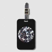 ファセットダイエレガントアモンド宝石イメージ ラゲッジタグ (正面縦)