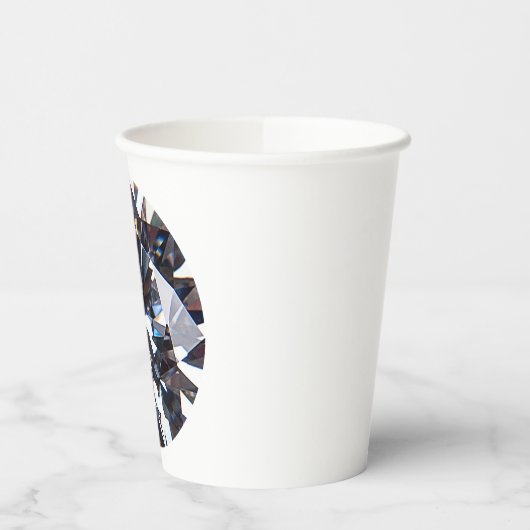 ファセットダイエレガントアモンド宝石イメージ 紙コップ (左)