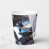 ファセットダイエレガントアモンド宝石イメージ 紙コップ (裏面)