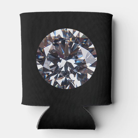 ファセットダイエレガントアモンド宝石イメージ 缶クーラー (裏面)