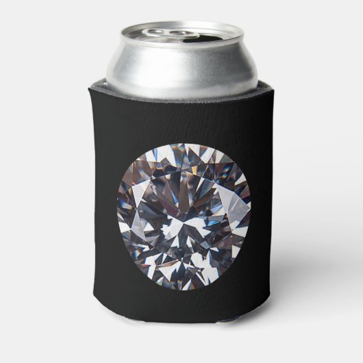 ファセットダイエレガントアモンド宝石イメージ 缶クーラー (缶裏面)