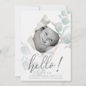 ファセットフォトフレームユーカリ離れスアラバスター 招待状 (正面)