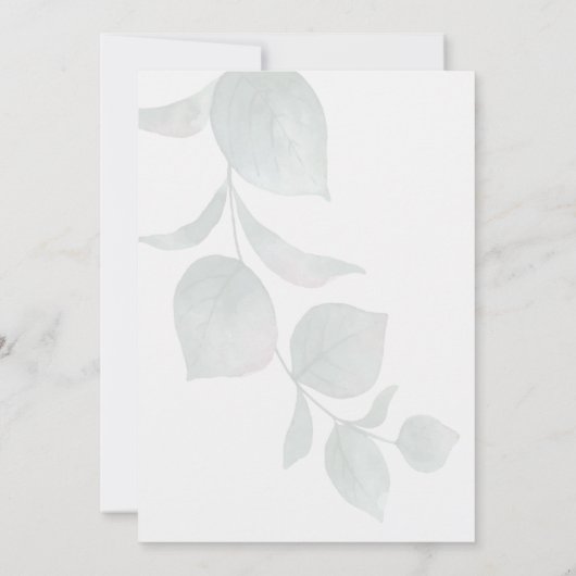 ファセットフォトフレームユーカリ離れスアラバスター 招待状 (裏面)