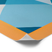 ファセットモザイク：幾何学的な色合いの万華鏡のように千変万化するパターン ポスター (角)