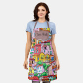 ファセ鮮やかーイタリアンド エプロン (着用した状態)